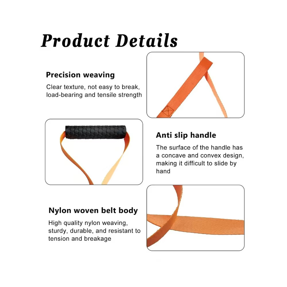 3Pcs Deer Drag Harness Puller Sled Rope with Self-Lock Loop Easy-to-Grip Handle