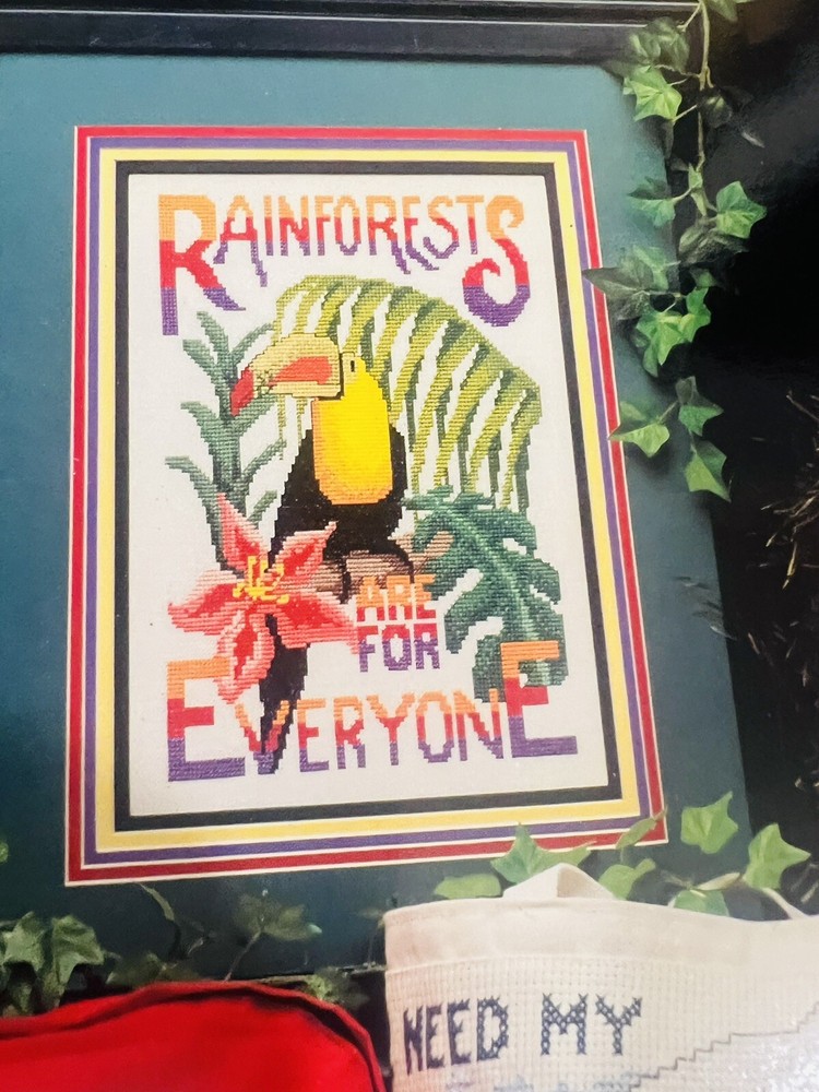 Environmental Activism Cross Stitch Book Patterns Ecology Rainforest Endangered