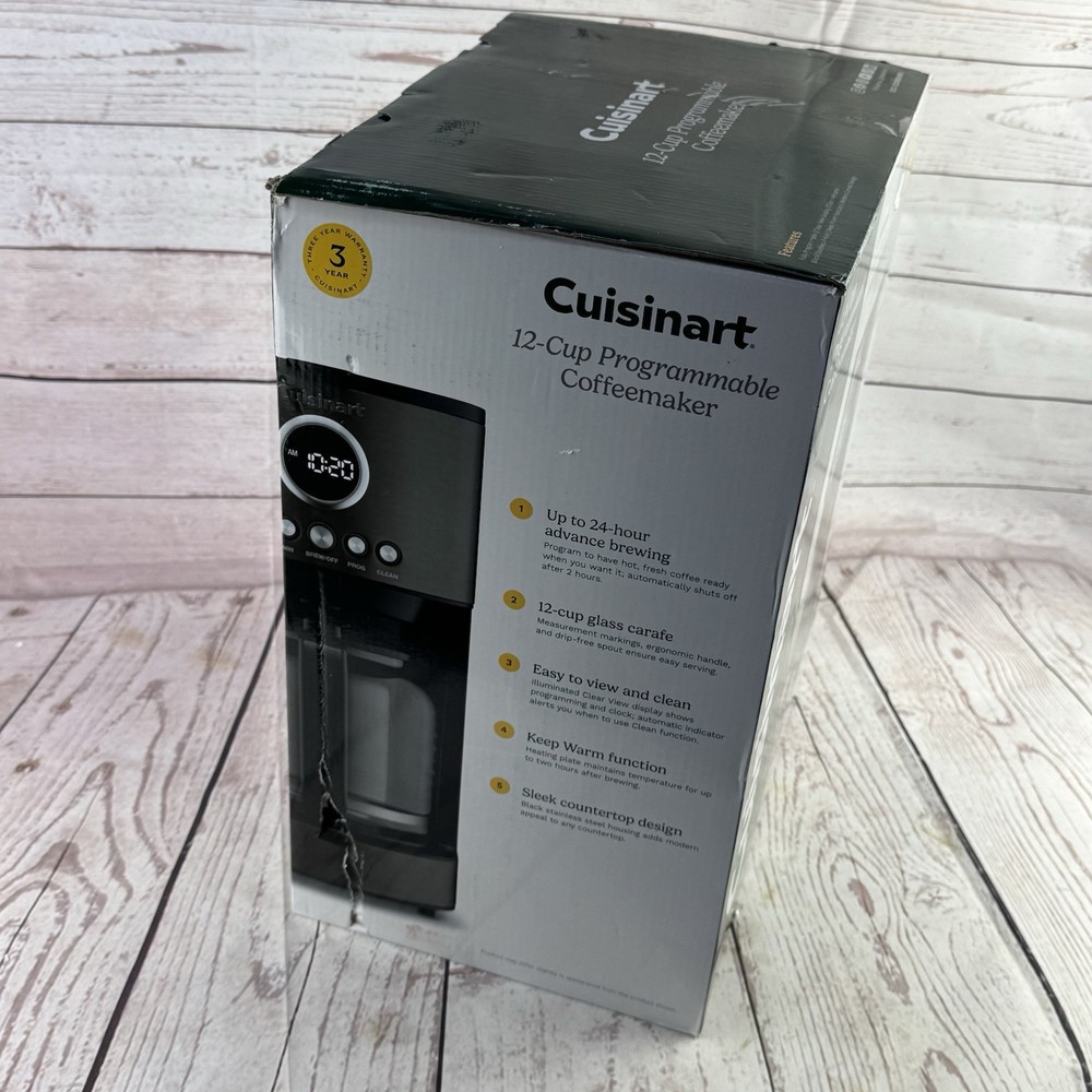 Cuisinart Brew Central 12 Cup Programmable Coffee Maker Black Stainless Steel