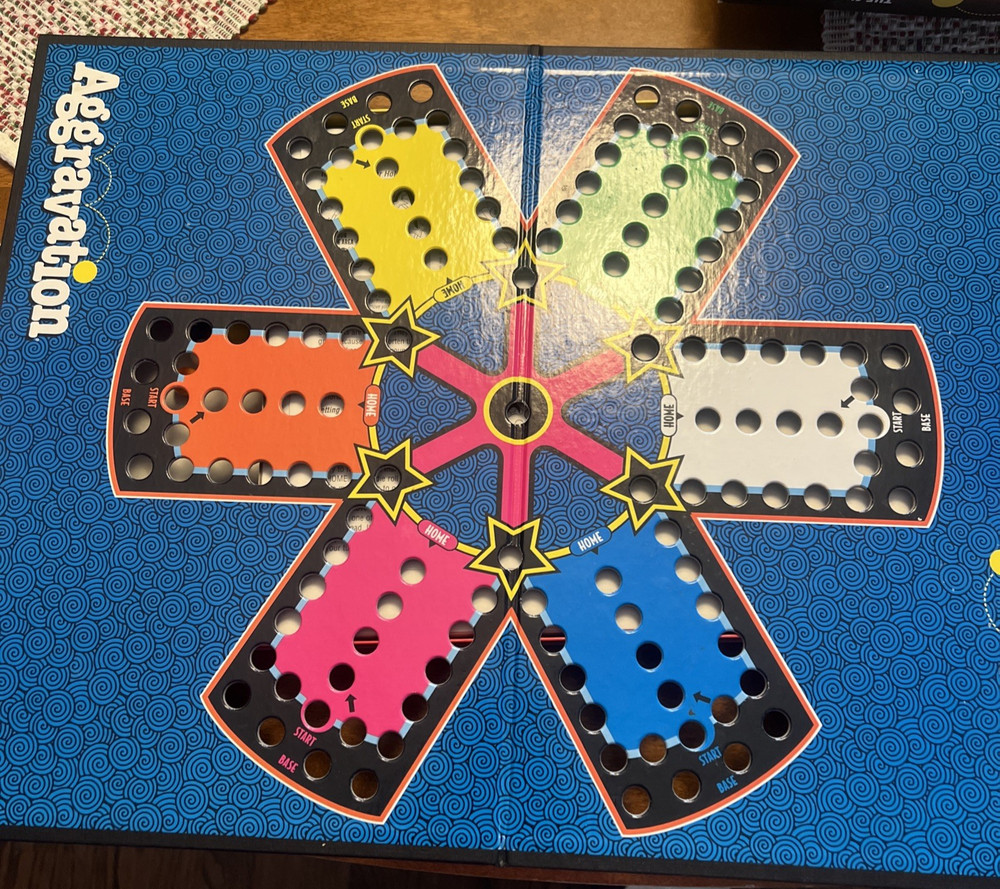 Aggravation Marble Race Board Game Milton Bradley Complete