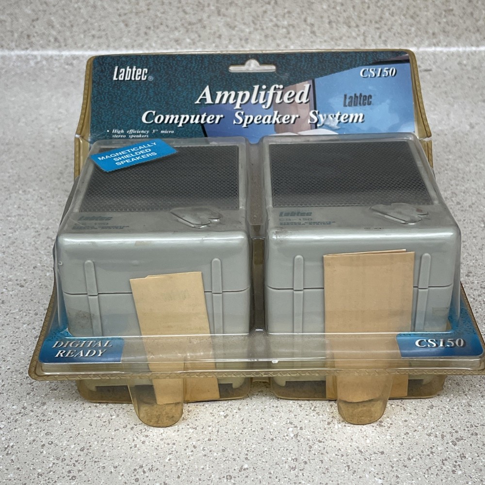Labtec Amplified Computer Speaker System CS150 Digital Ready NIB
