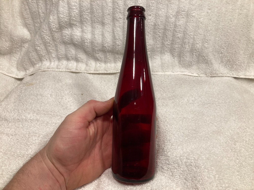 Royal Ruby 1949 Anchorglass Schlitz 67-37 9.5" Experimental Rare