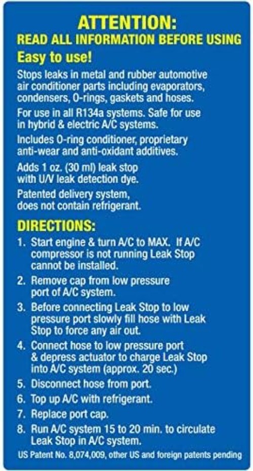 Evaporator & Condenser Leak Stopper - 1oz Can=