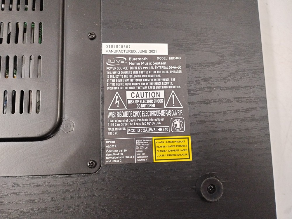 iLive Bluetooth Home Music System Tested IHB340B EB-19909