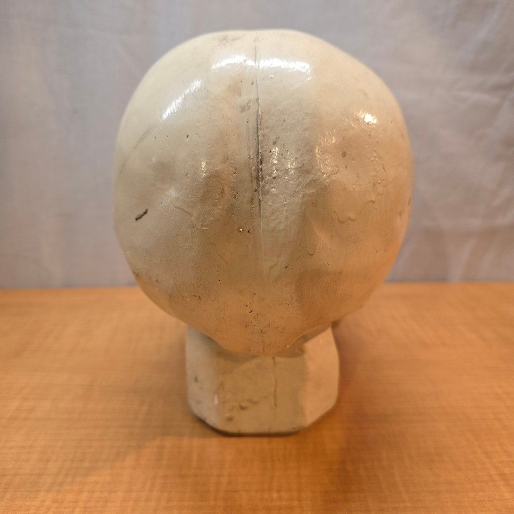 Large 9" Ceramic Human Skull from Mexico Decorative Heavy
