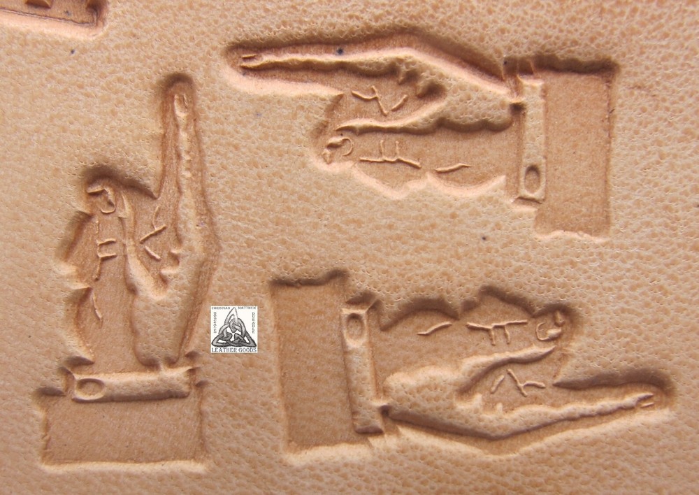 Vintage Basic Tool USA Full Handle Pointing Hand Stamp Leather Tool Number 31