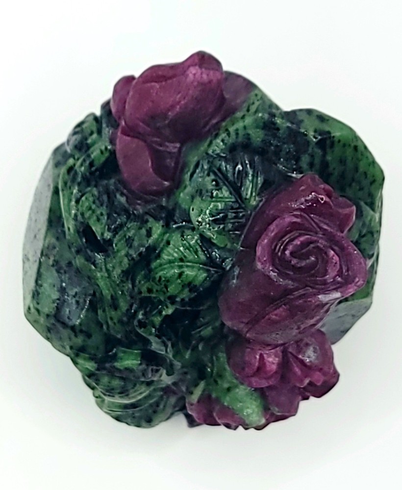 Ruby Zoisite Roses Carving- UV Reactive- WYSIWYG