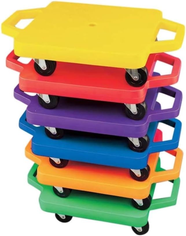 6 PACK 16" Different Colored Scooters w/ Smooth Rolling, Non-Marring 2" Casters