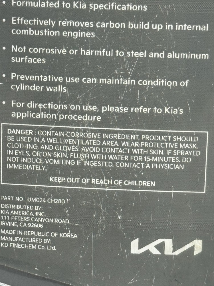 Kia Engine Combustion Chamber Cleaner (UM024-CH280) ECF-1