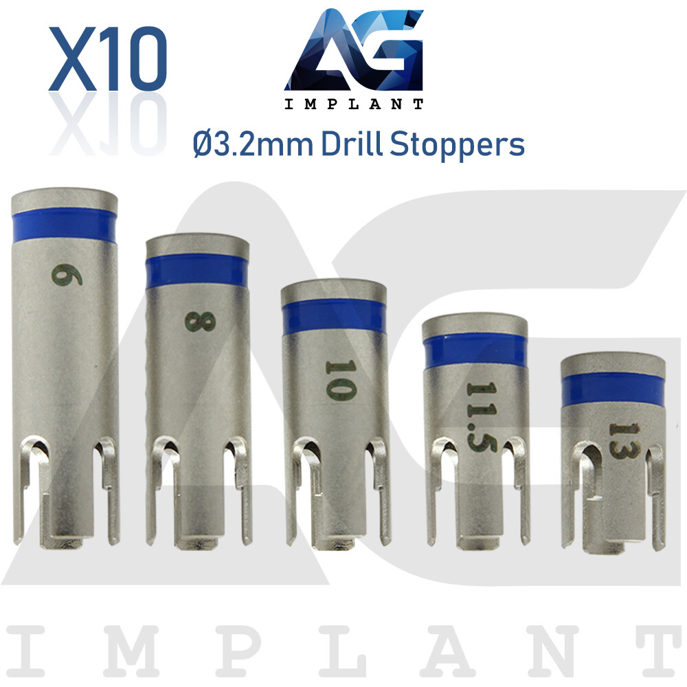 10 Drill Stoppers Ø3.2mm External Irrigation Tools Dental