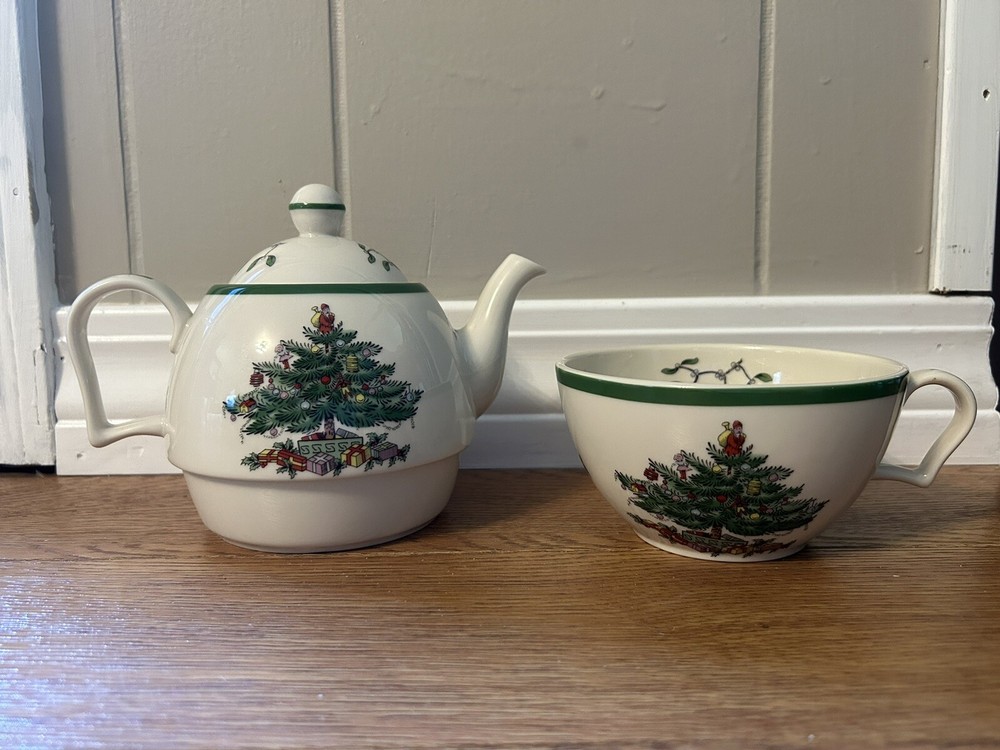 Spode Christmas Tree Cheer Tea For One