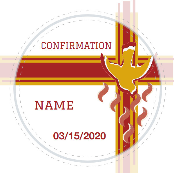 CONFIRMATION CONFIRMACION NAME'S PERSONALIZED STICKER DIFFERENT SIZES NEW !!!