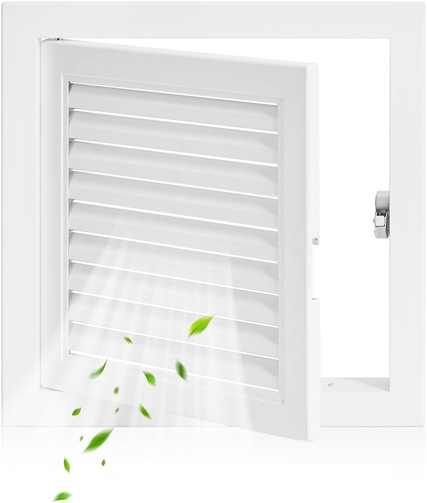 11.5 X 11.5 Louvered Access Panel with Elephant Trunk Latch - Access Panel with