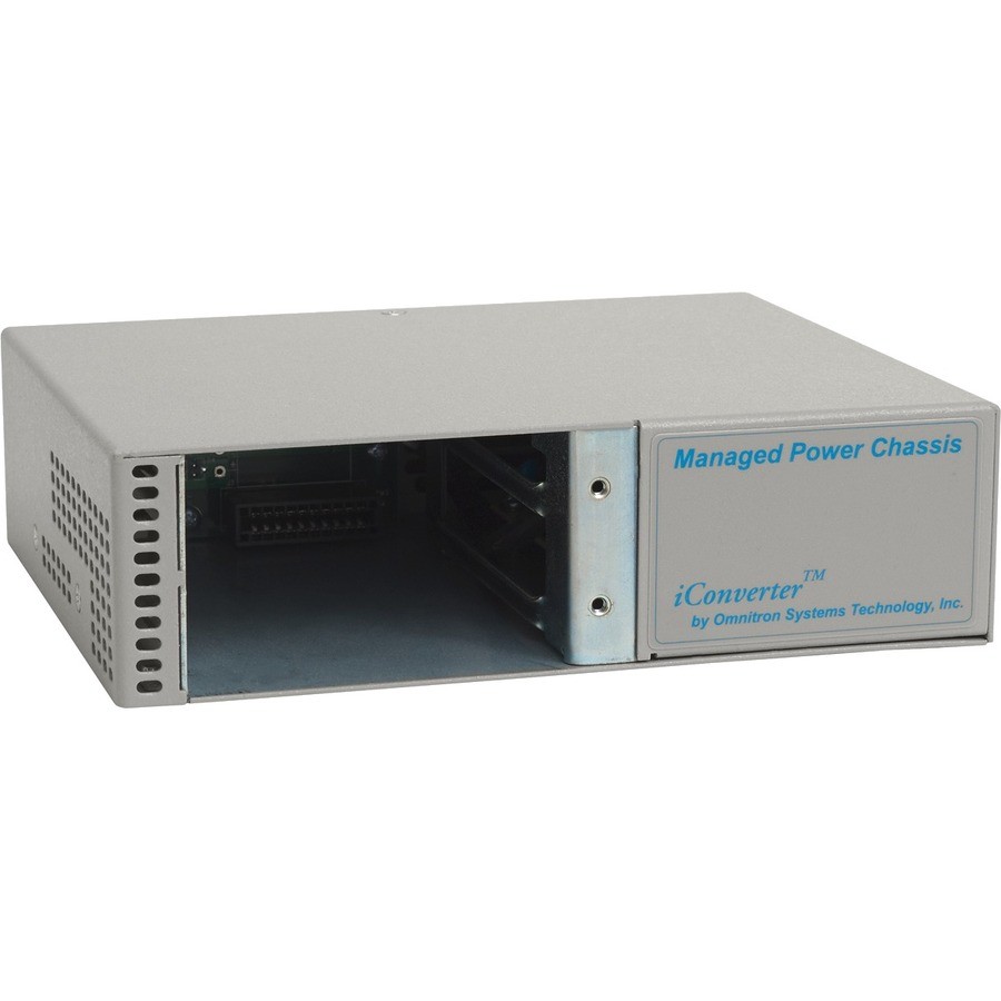 Omnitron iConverter 2-Unit AC Powered Unmanaged Chassis w/ Power Supply