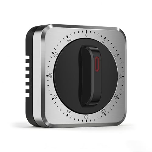 Mechanical Kitchen Timer with Magnet: Wind Up Cooking Timer Clock with Loud