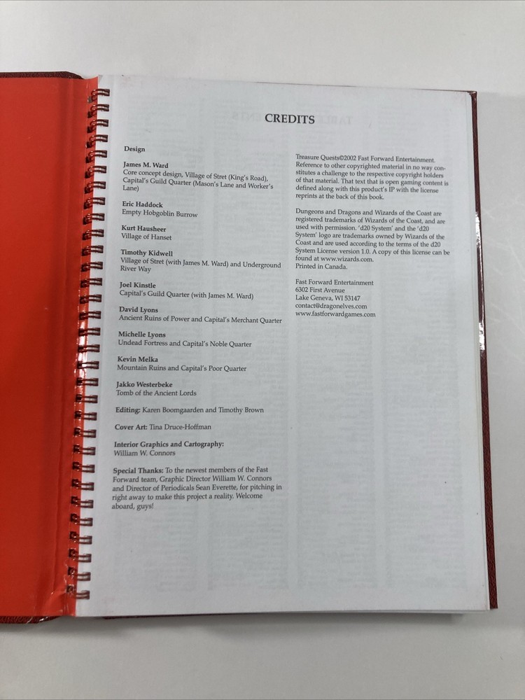 Fast Forward d20 RPG Treasure Quests NM