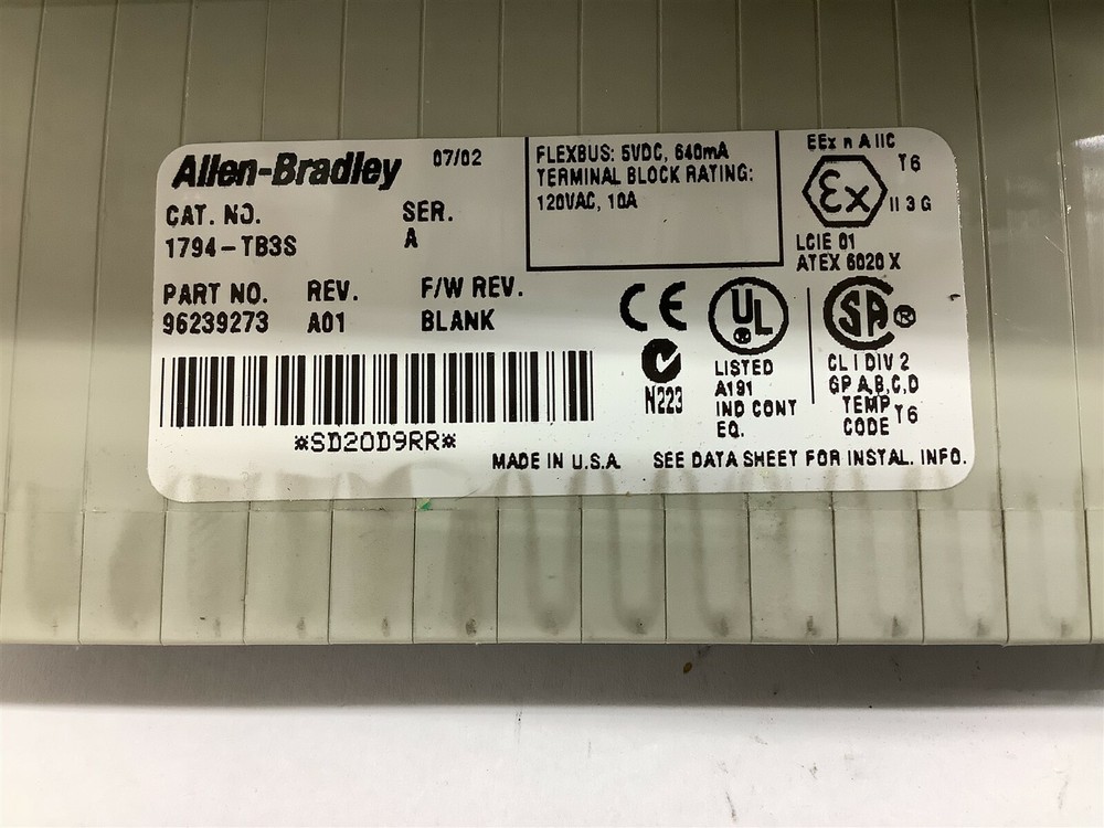 Allen-Bradley 1794-IB16 24 Vac Sink Input