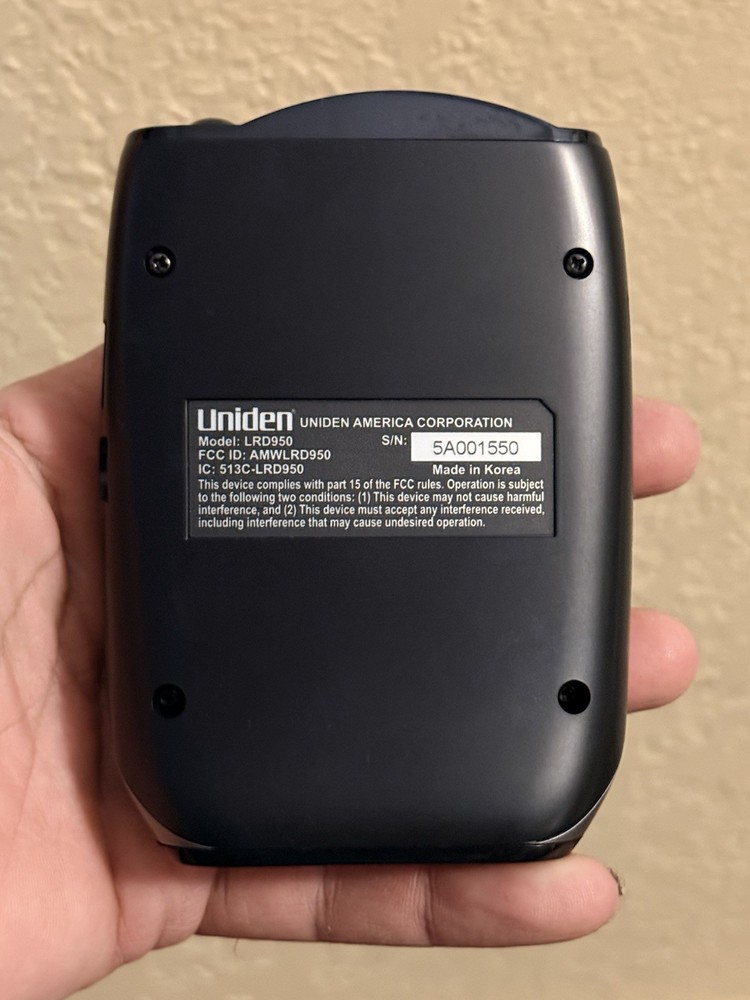 Uniden Protector LRD950 Black Laser & Radar Detector W/ Cables And Case