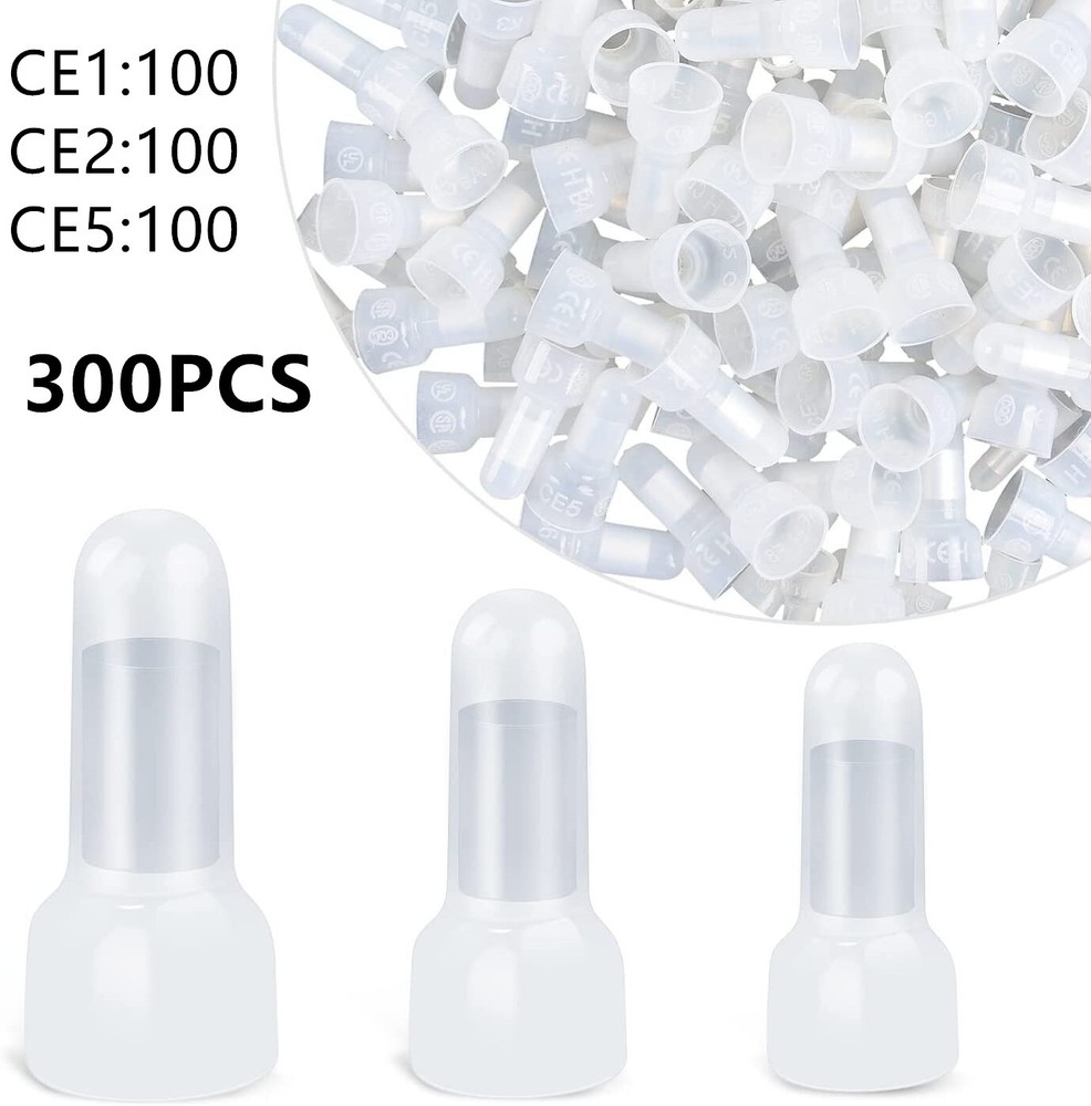 350PCS Closed End Wire Crimp Connectors Protective Wire Crimp Cap Wire Terminals