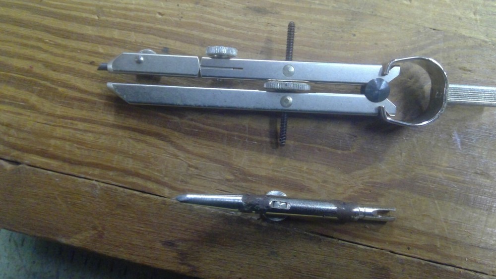 Charrette Corp Drafting Tool Divider Scriber Set #471 - Germany Vintage