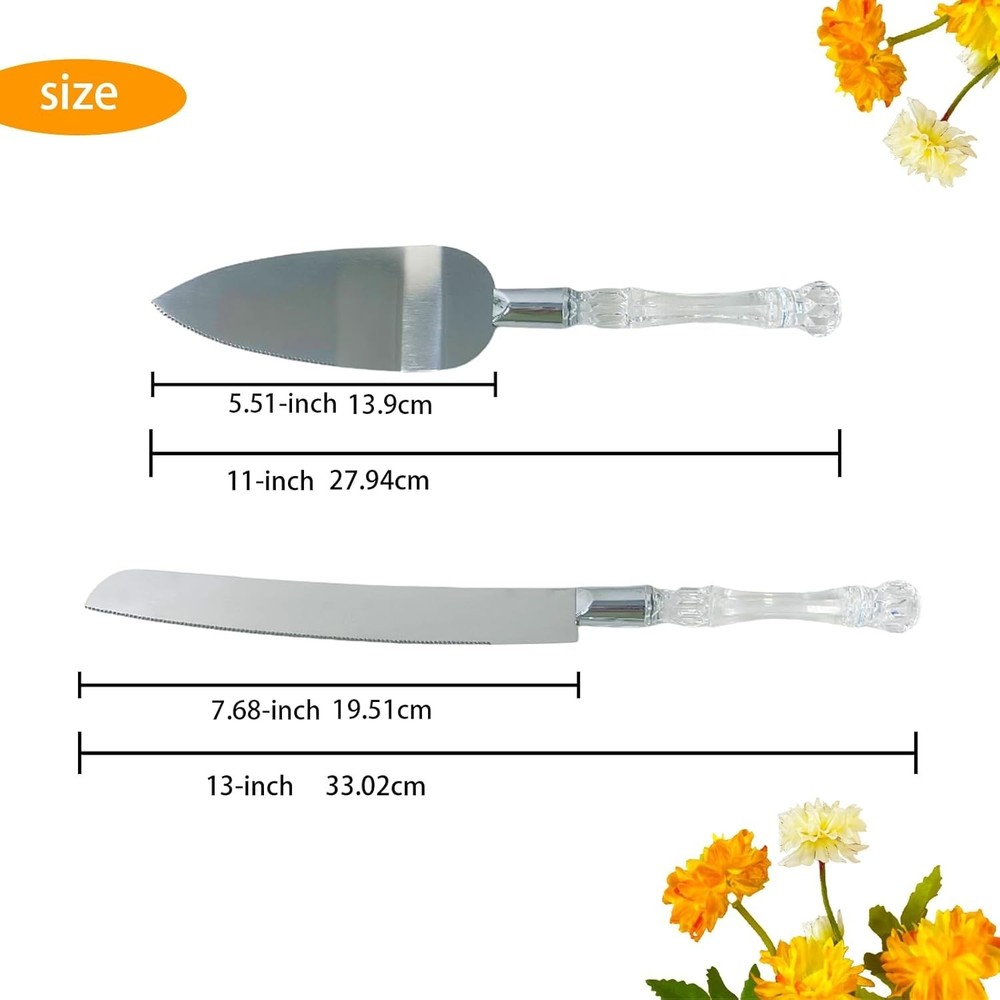 Sophisticated Wedding Cake Knife & Server Set – Dishwasher Safe, Lasting Gift