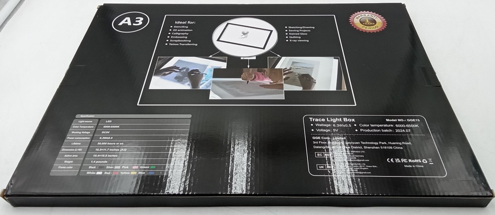 RTjoy A3 Slim LED Light Tracing Box Pad Adjustable USB Powered Board NEW