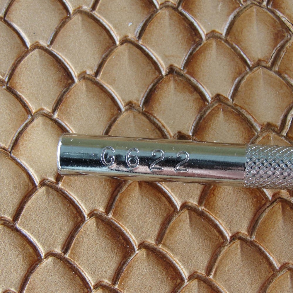 Leather Stamping Tool - Ridged Dragon Scale Stamp