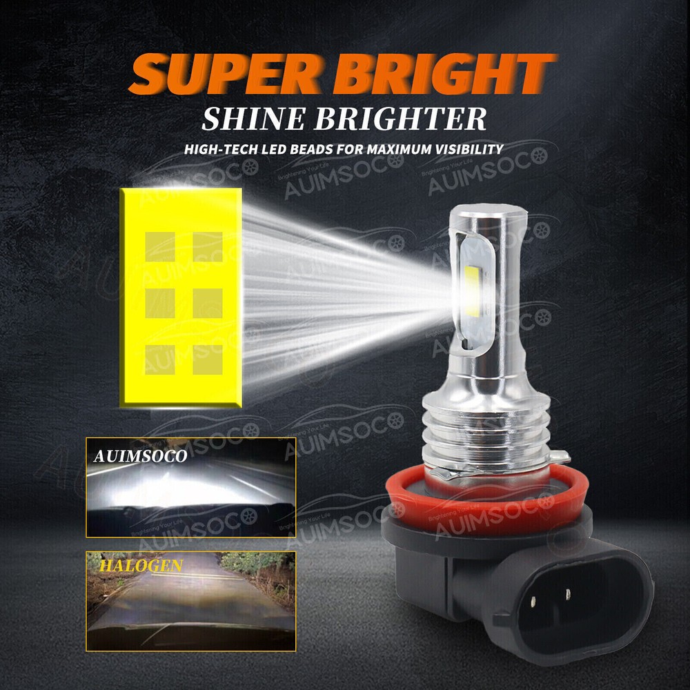 LED Headlight Bulbs Combo Kit 9005 + H11 High Low Beam 6500K White Super Bright