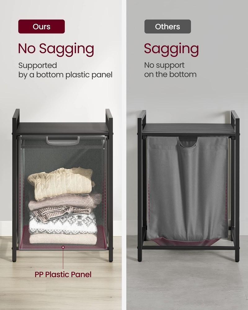 VASAGLE Laundry Hamper, Laundry Basket, Laundry Sorter with A Pull-Out and Re...