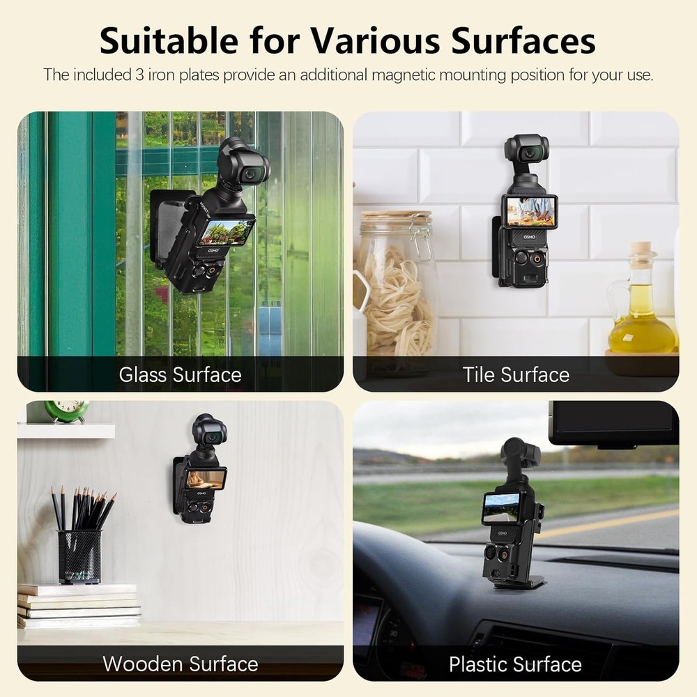 Adjustable Magnetic Mount Stand for DJI Osmo Pocket 3 - Secure & Versatile
