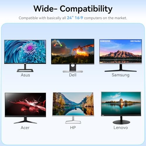 [2-Pack] 24 Inch Anti Blue Light Screen Protector Compatible With Lenovo Hp
