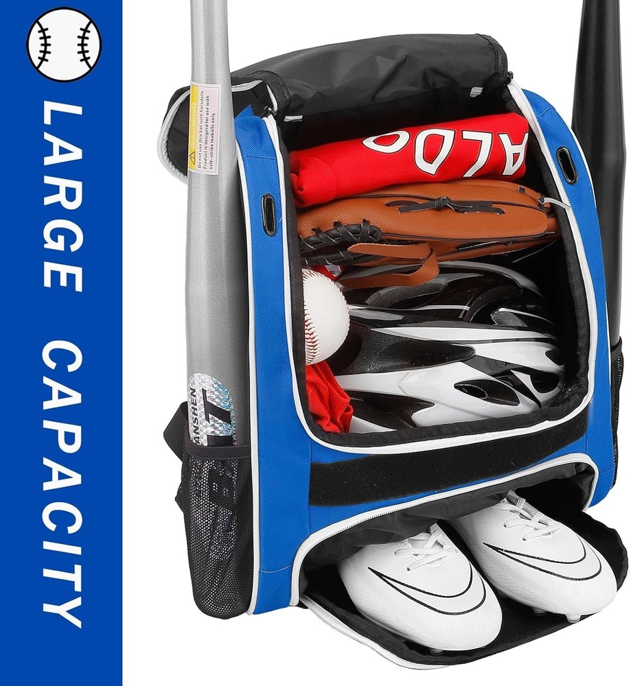 Baseball Bag-Baseball Backpack Holder for Baseball, Large Main Compartment,So...