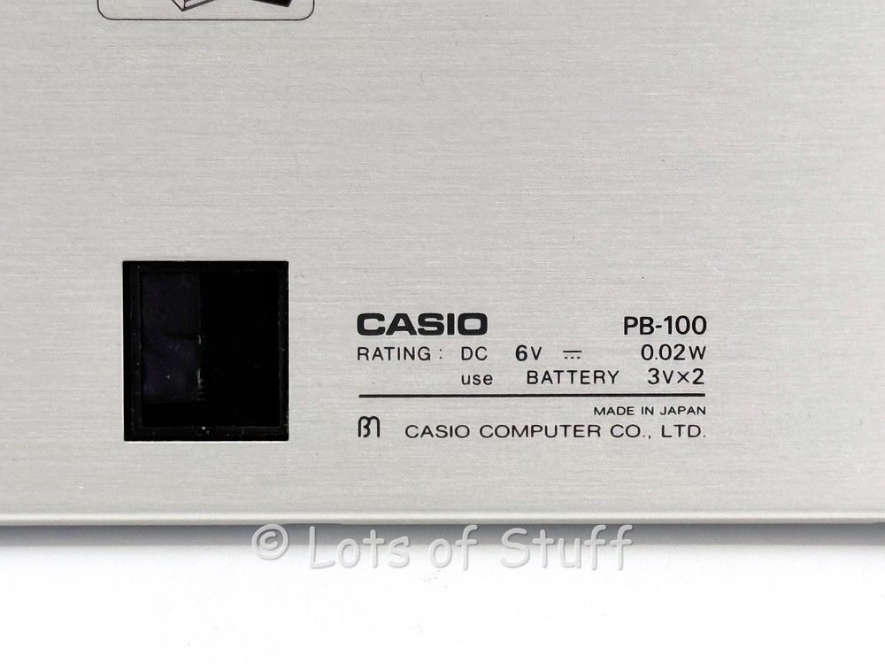 Vintage Casio PB-100 Personal Computer Case Manual Excellent Condition Tested
