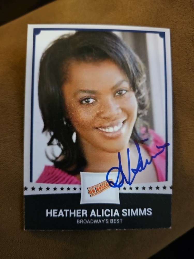 Heather Alicia Simms Custom Signed Card - Broadway's Best