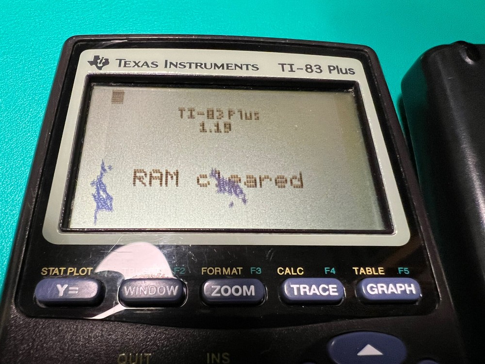 Texas Instruments TI-83 Plus Graphing Calculator Dead Pixels & Name Engraved