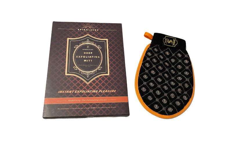 SPIRALSCGV Deep Exfoliating Mitt Waffle Glove Double Sided New