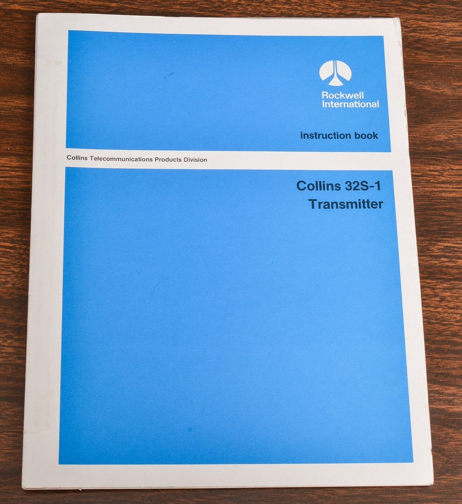 INSTRUCTION BOOK/MANUAL: COLLINS 32S-1 TRANSMITTER LOT A3