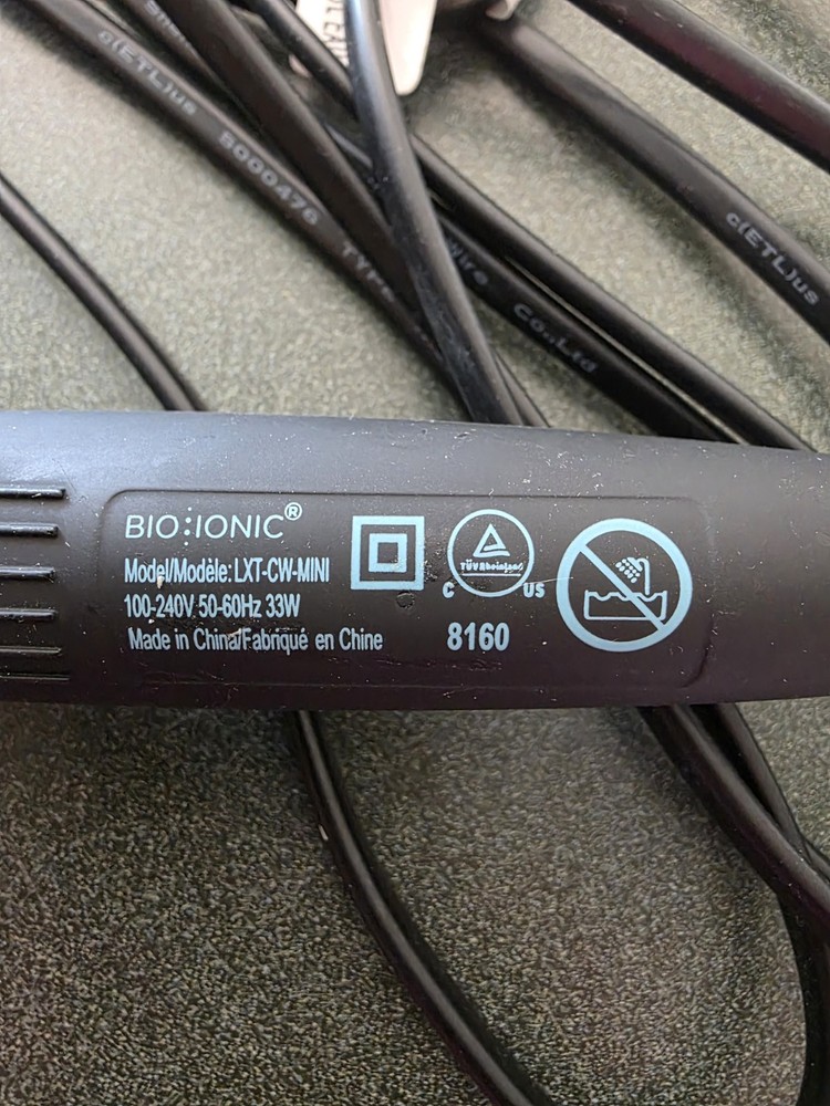 Bio Ionic Curling 1" Wand LXT-CW-Mini Tested And Works
