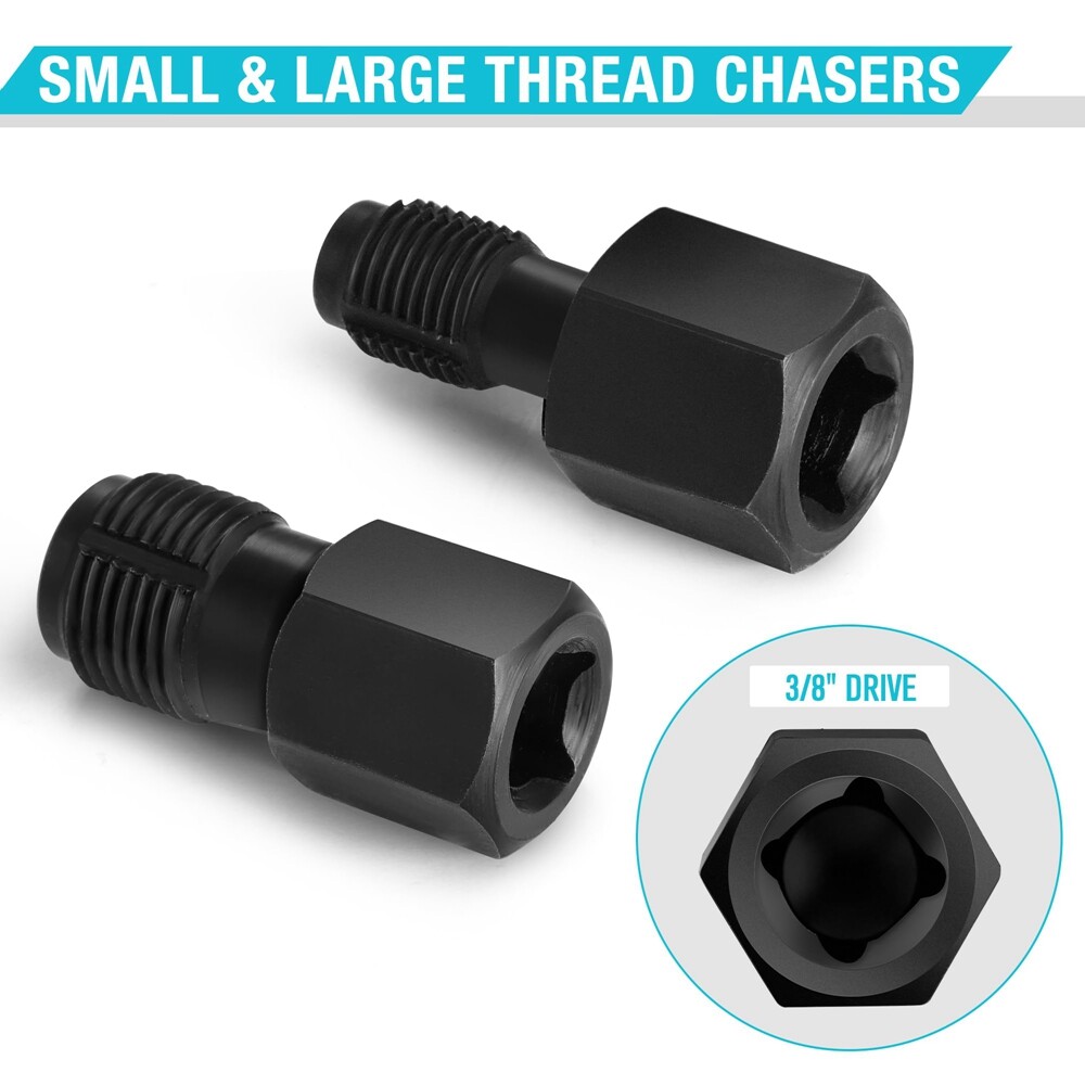 DURATECH O2 Oxygen Sensor Socket Thread Chaser 3/8 1/2"x7/8" 22mm Wrench Remover