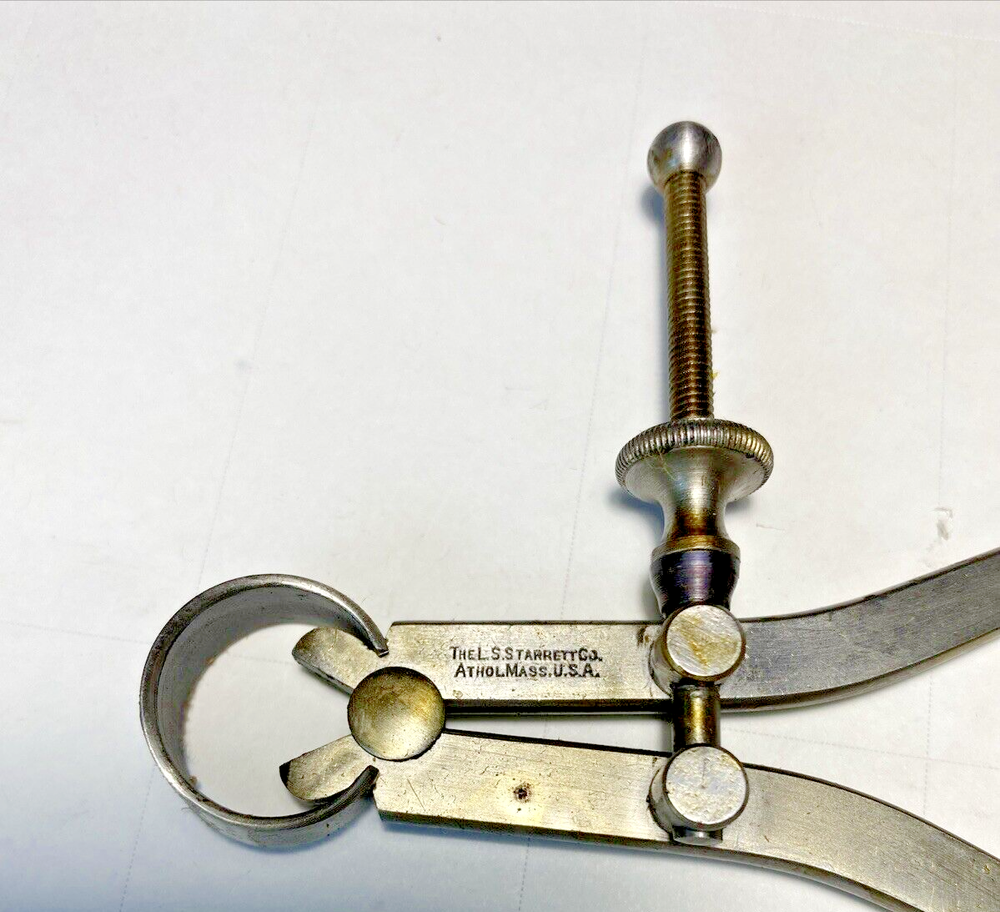 Starrett 4" Outside Spring Caliper Solid Nut No. 79 USA