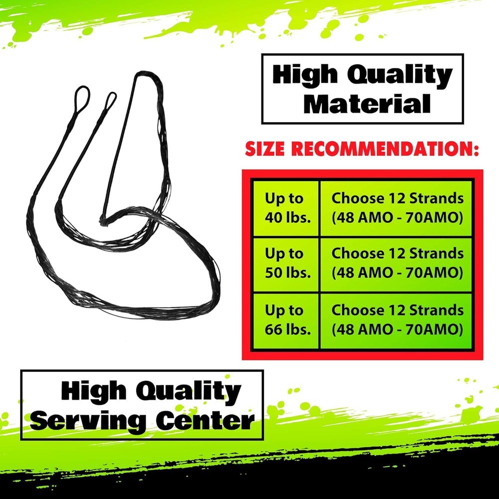Dacron Bow String Replacement for Archery Recurve Traditional & Longbow Bows ...