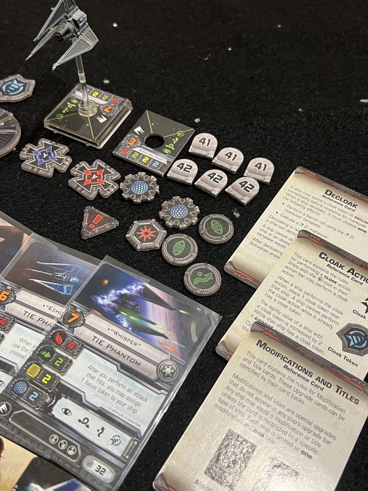 Star Wars X wing Miniatures Game 1.0 TIE Phantom Expansion complete