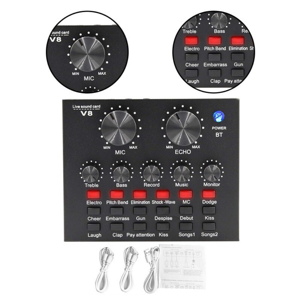 External Audio Device Compatible With Many Uses Essential Equipment V8