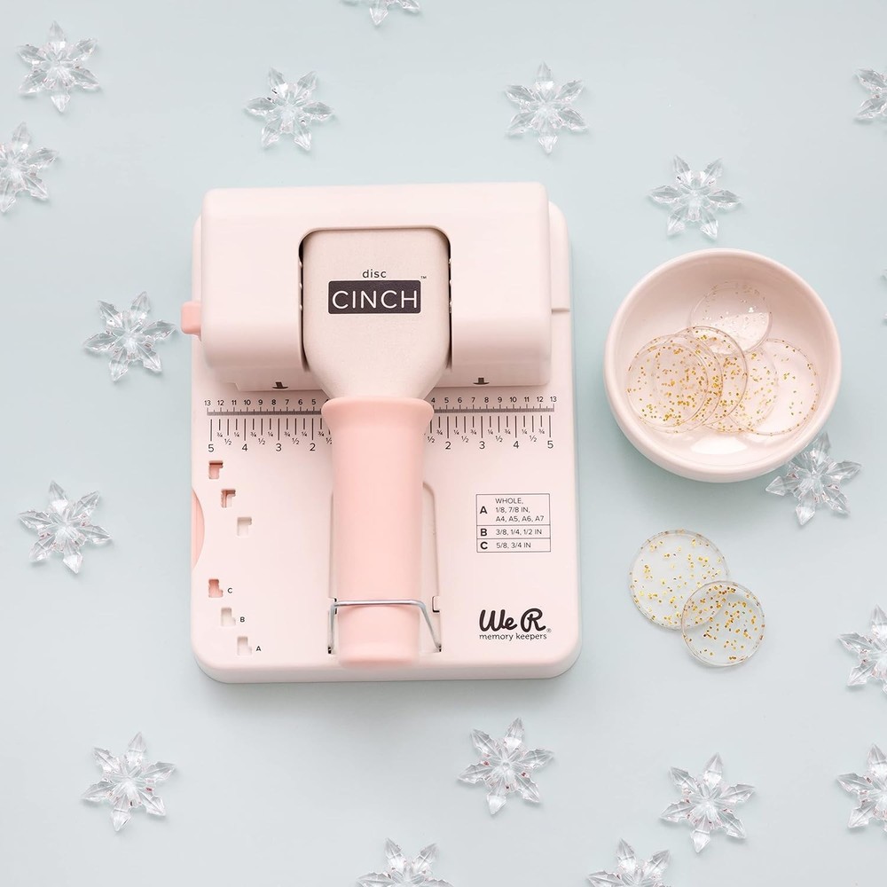 We R Disc Cinch Book Binding Tool-White/Pink Memory Keepers Punch Press