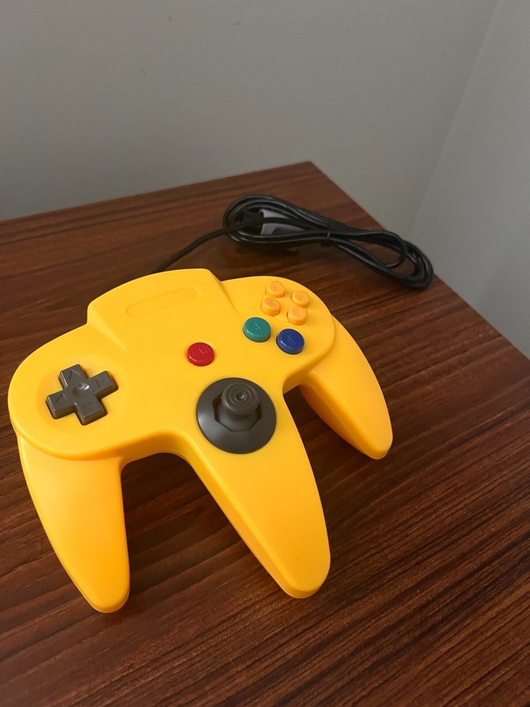 Wired Gamepad Controller Joystick For Nintendo 64 (N64) - Yellow