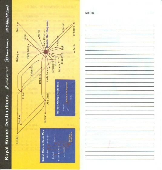 Royal Brunei timetable 1998/10/25