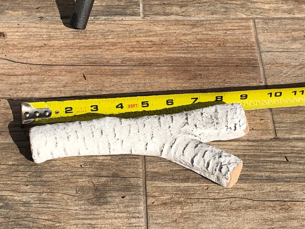 PIECE DECORATIVE REALISTIC FLAME CERAMIC WOOD BIRCH FIREPIT LOG SET 5 piece