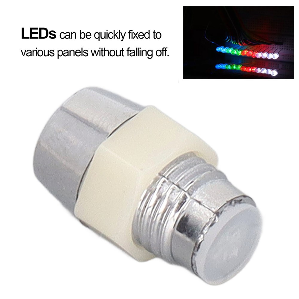 100 Set LED Holder 5mm Plastic Light Emitting Diode Panel Mount Clip Repair Tool