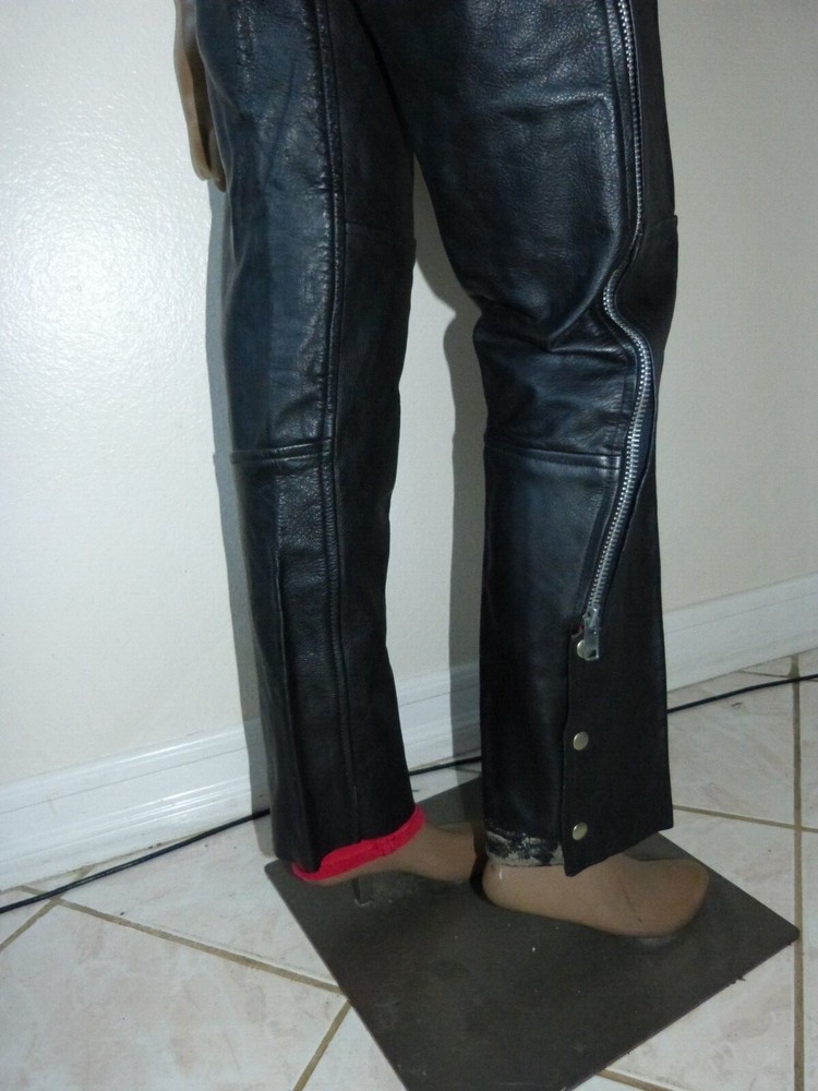 FIRST BLACK LEATHER CHAPS SZ XXS