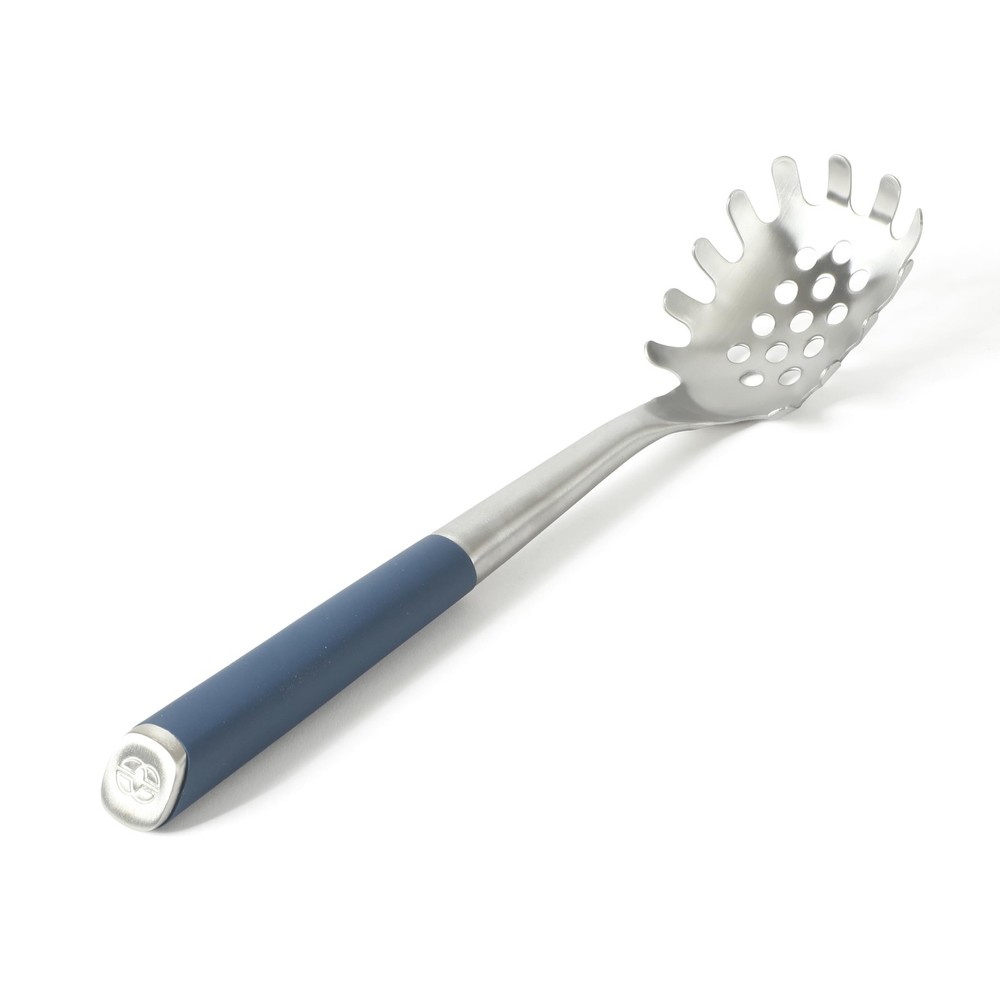 Edge Pasta Server tool Navy Blue with Rubber kitchen Turner tool